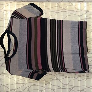 Soft stripes crop top